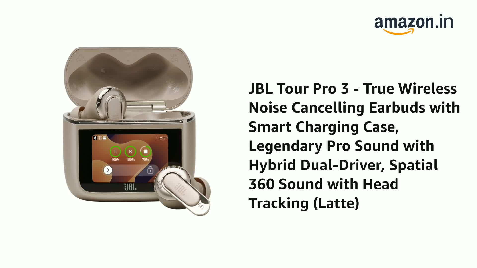JBL Tour Pro 3 - True Wireless Noise Cancelling Earbuds with